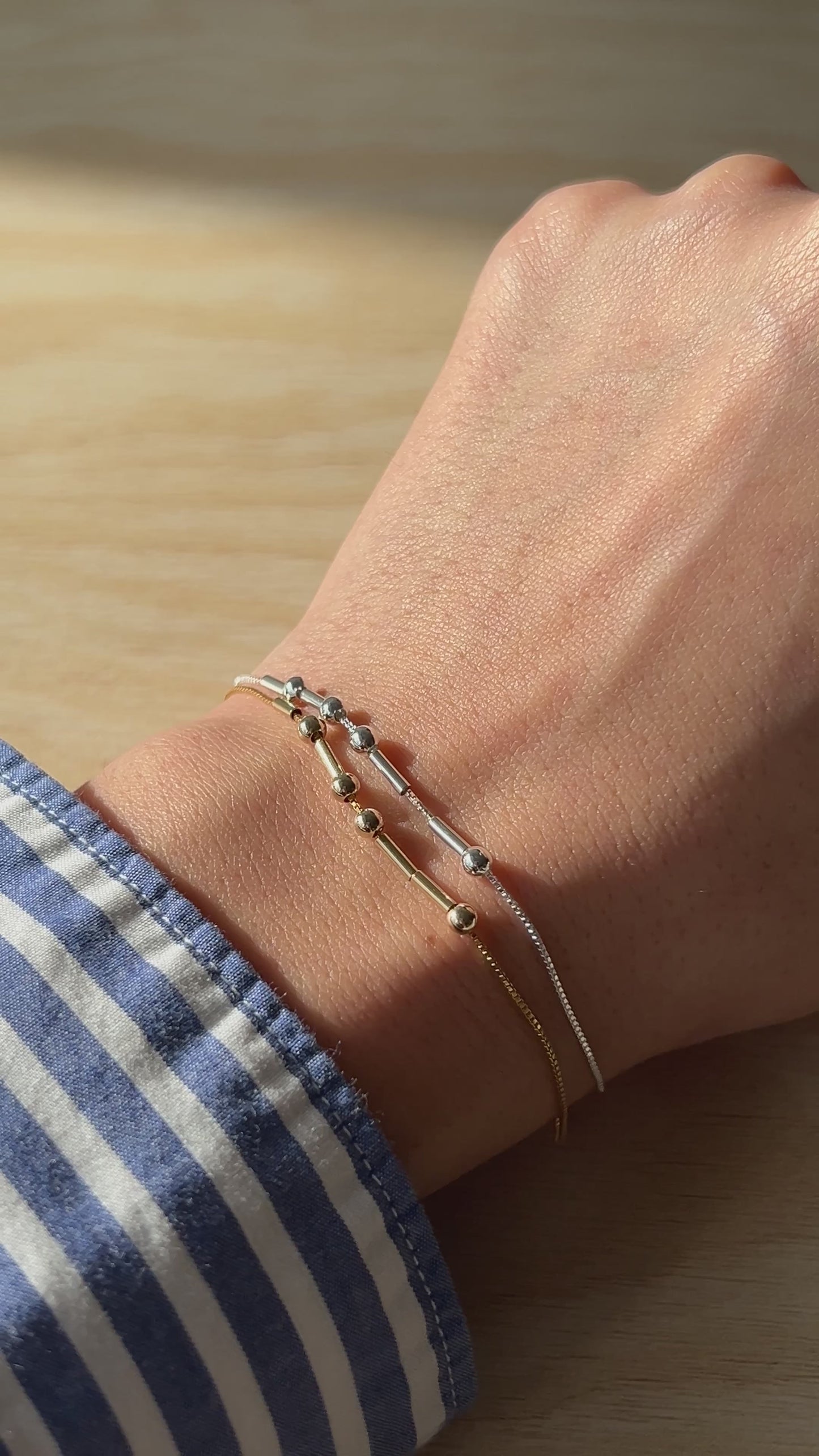 Morse Code Silver Bracelet